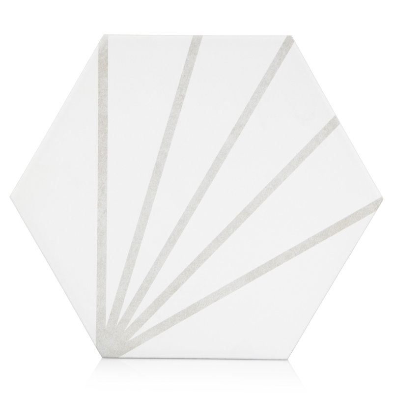 Sun Stripe Hexagon Dark Gray, Light Gray