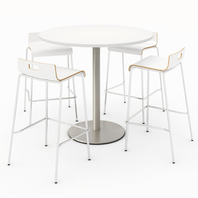 36" L Round Breakroom Table and Chair Set