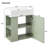 Stylish Bathroom Vanity With Ceramic Basin And Distinctive Door Pattern-872646069
