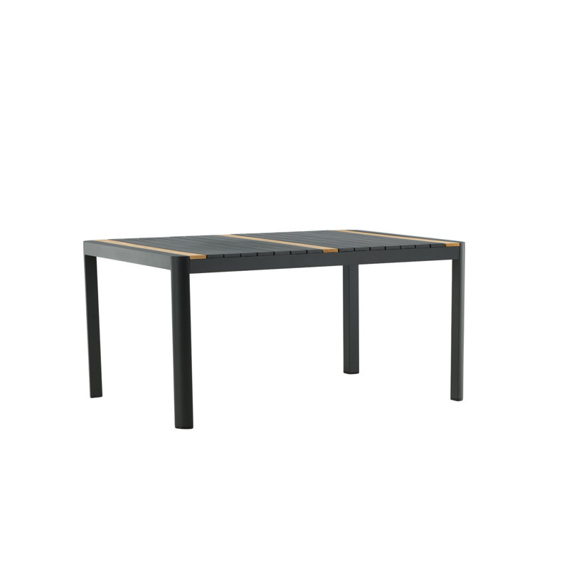Flennory Teak Dining Table, Black