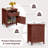 Bourrache Wooden Nightstand with Drawer and Cabinet-2733933