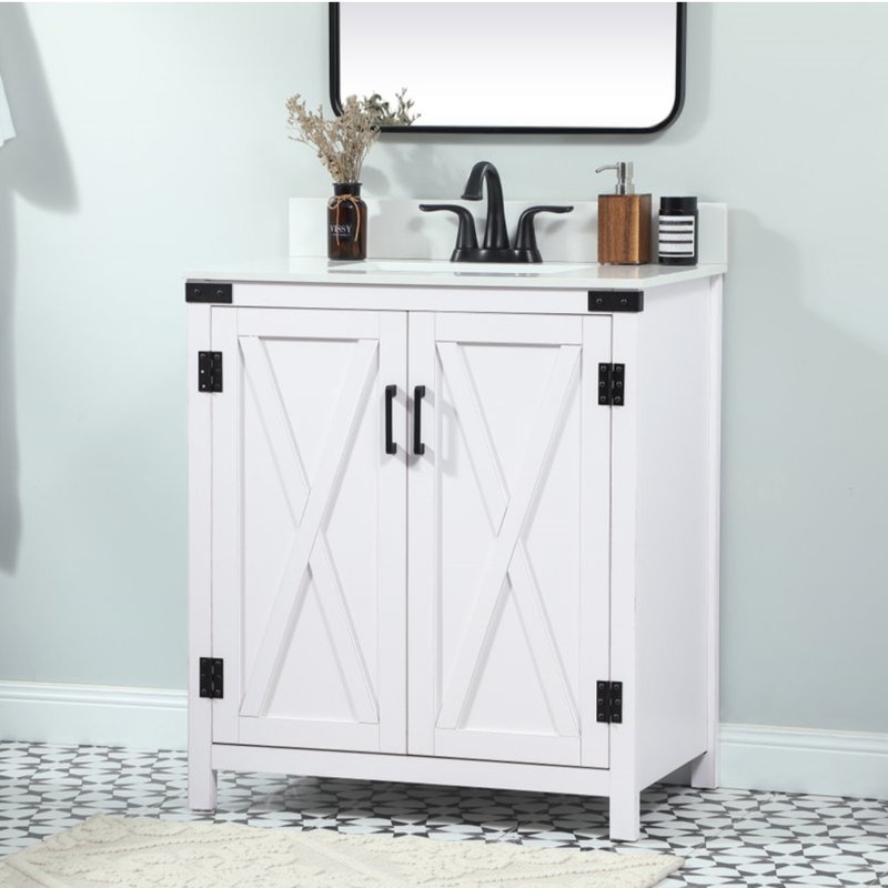 Ensemble de meuble-lavabo simple 30 po Slayton, Blanc