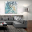  «Blue Sea Foam 2» par Alonzo Saunders, art mural en verre acrylique, 36 po x 36 po