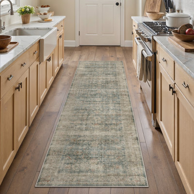 Tapis lavable rétro avec envers antidérapant Elias