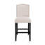 Tabouret de comptoir Kd - pieds teints, garniture cloutée sophistiquée, fauteuil en cuir reconstitué, rembourrage de siège confortable, repose-pieds parfaitement placés, tabouret transitionnel, palette de couleurs blé, 21,99 po L, 41,24