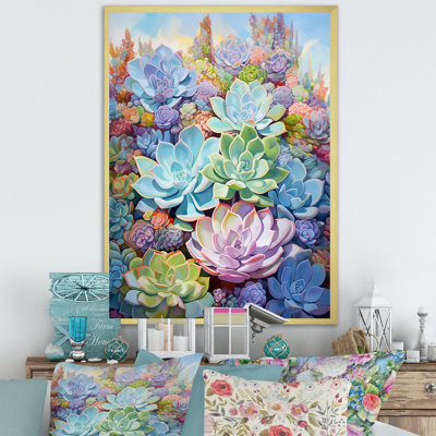 Reproduction sur toile de fleurs douces et grasses