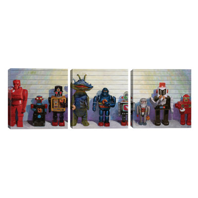 'Line-Up' by Eric Joyner Graphic Art on Wrapped Canvas