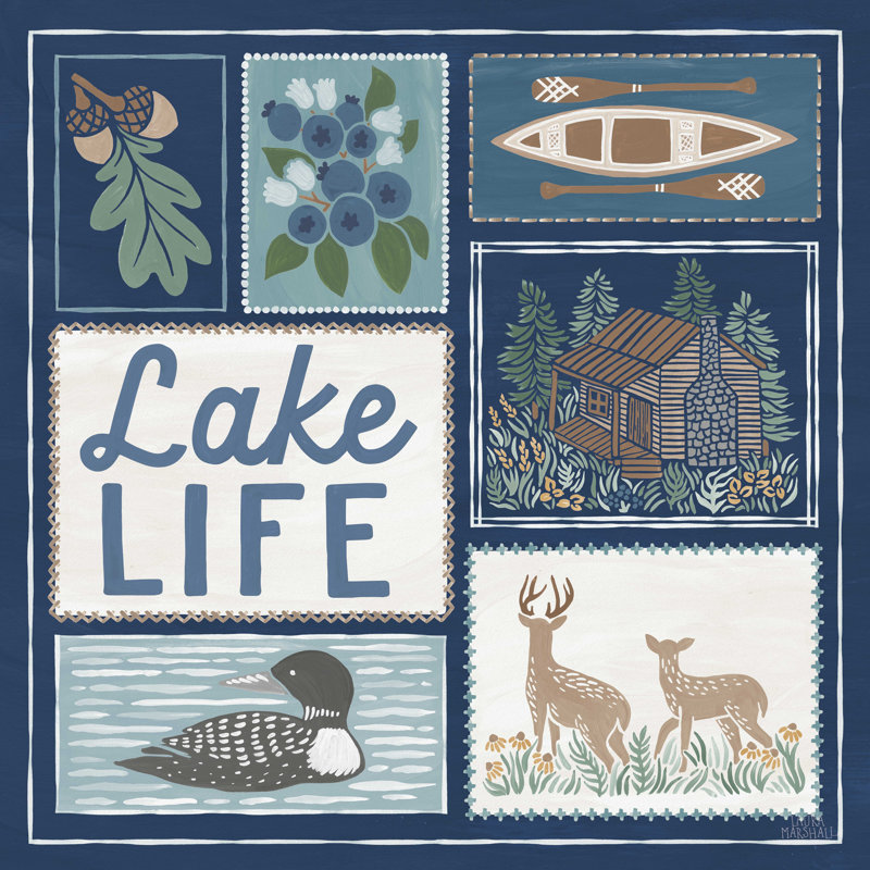 Lakeside Days VII - bleu, H 36 po x l 36 po