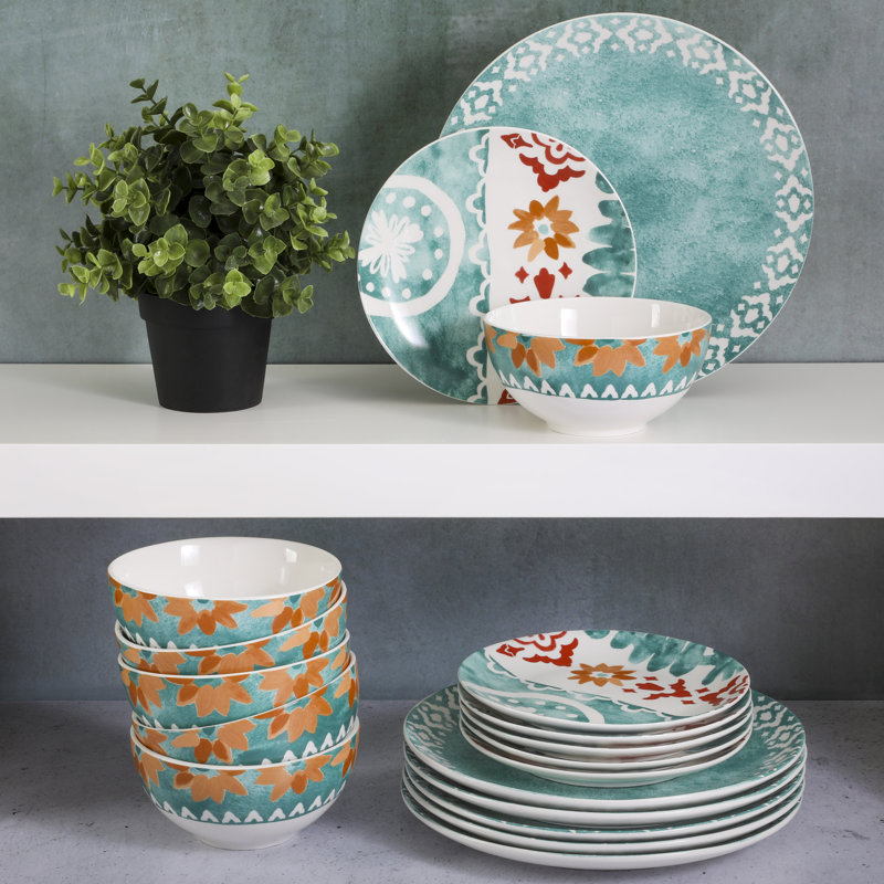Savory 18 Piece Dinnerware Set, Service for 6
