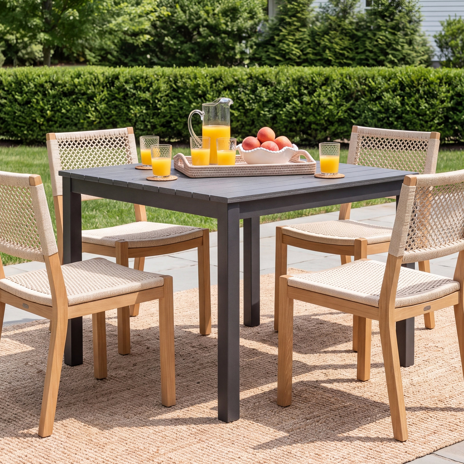 Townsend 41" Patio Dining Table, 33" W x 33" L x 29" H, Gray