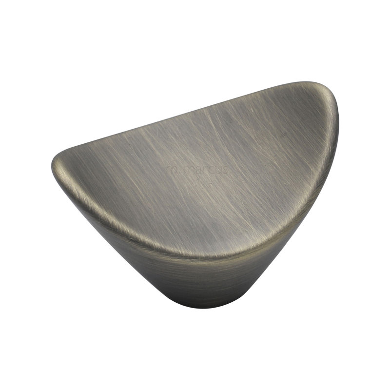 Heritage Brass Calyx Cabinet Knob, Distressed Brass