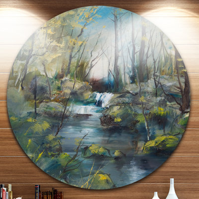 " Brook And Rocks Oil Painting "