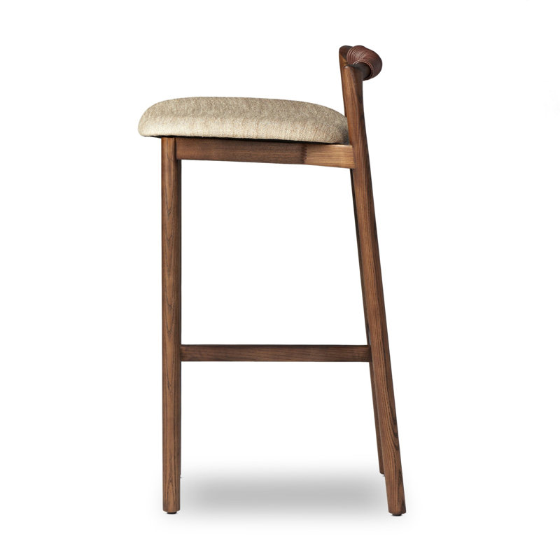 Baden Stool, Sienna Brown, Alcala Wheat/Polyester Blend, Bar Stool (30" Seat Height)