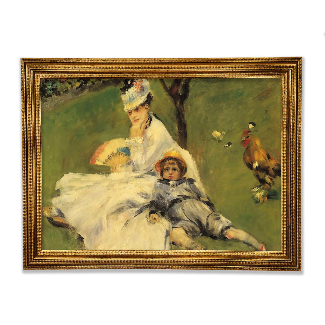 Renoir Camille Monet und ihr Sohn Jean im Garten von Argenteuil - Einzelne Bilderrahmen Kunstdrucke