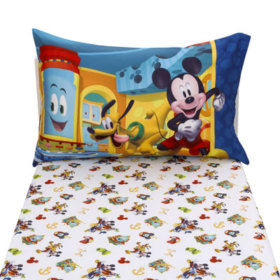 NoJo Disney MickeyMouse Funhouse Crew 2 Piece Toddler Sheet Set