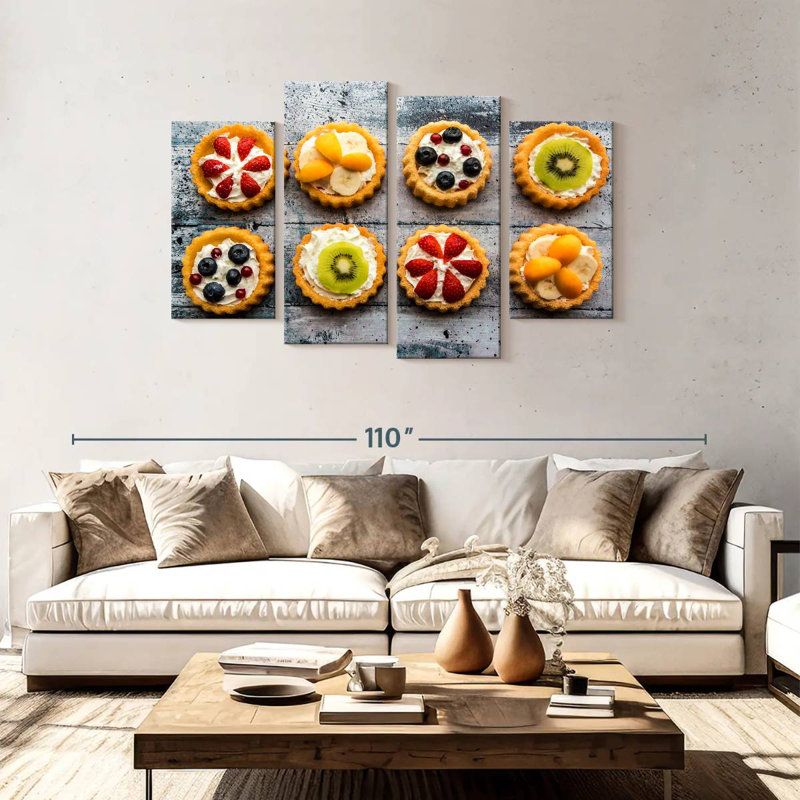 Tartelettes aux fruits Yarlin, H 48 po x l 75 po