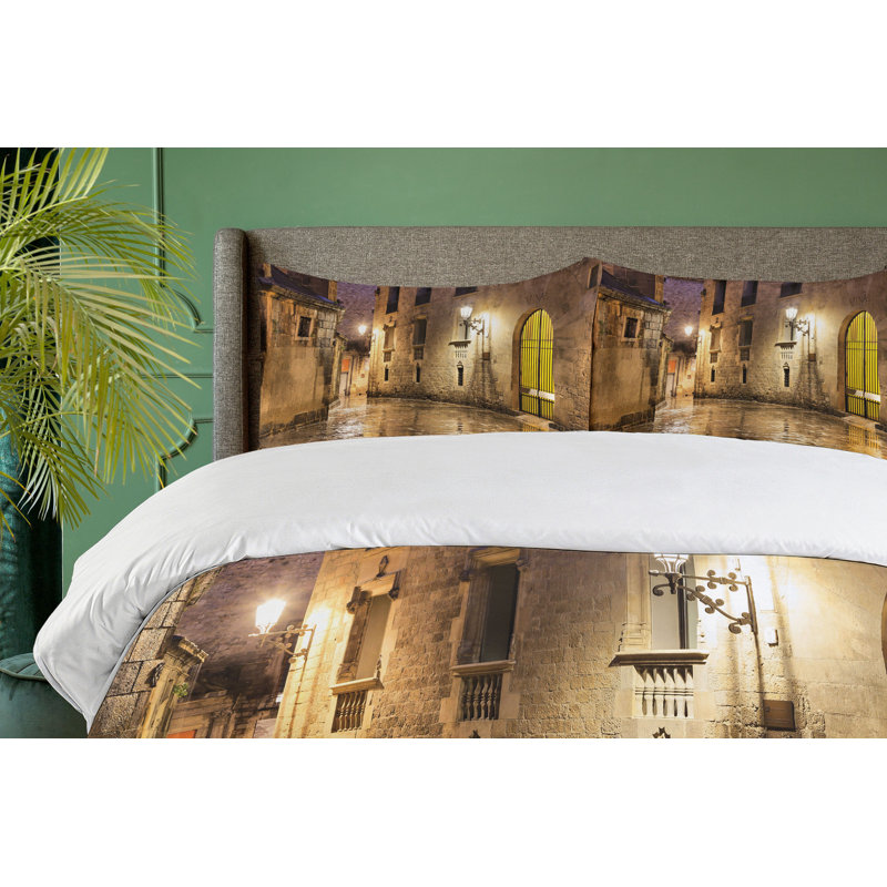 Modern & Contemporary Polyester Duvet Cover, Queen Duvet Cover + 2 Shams