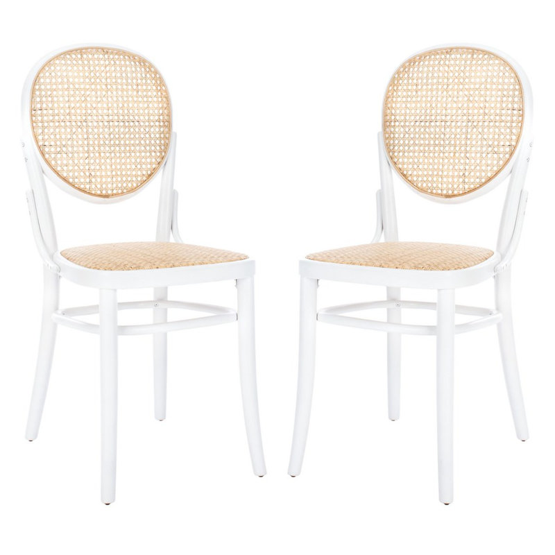 Chaise parsons Moberly, Blanc / naturel