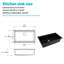32'’ L Undermount Single Bowl Workstation Quartz Kitchen Sink-104924652