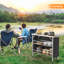 Black Rectangular Aluminum Patio Folding Bar Table-869338850-869338879