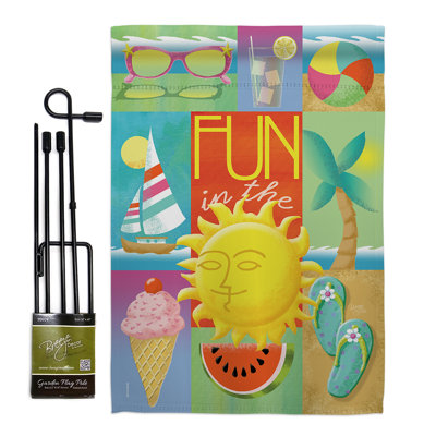 Double Sided 18.5'' H x 13'' W Polyester Flag Set