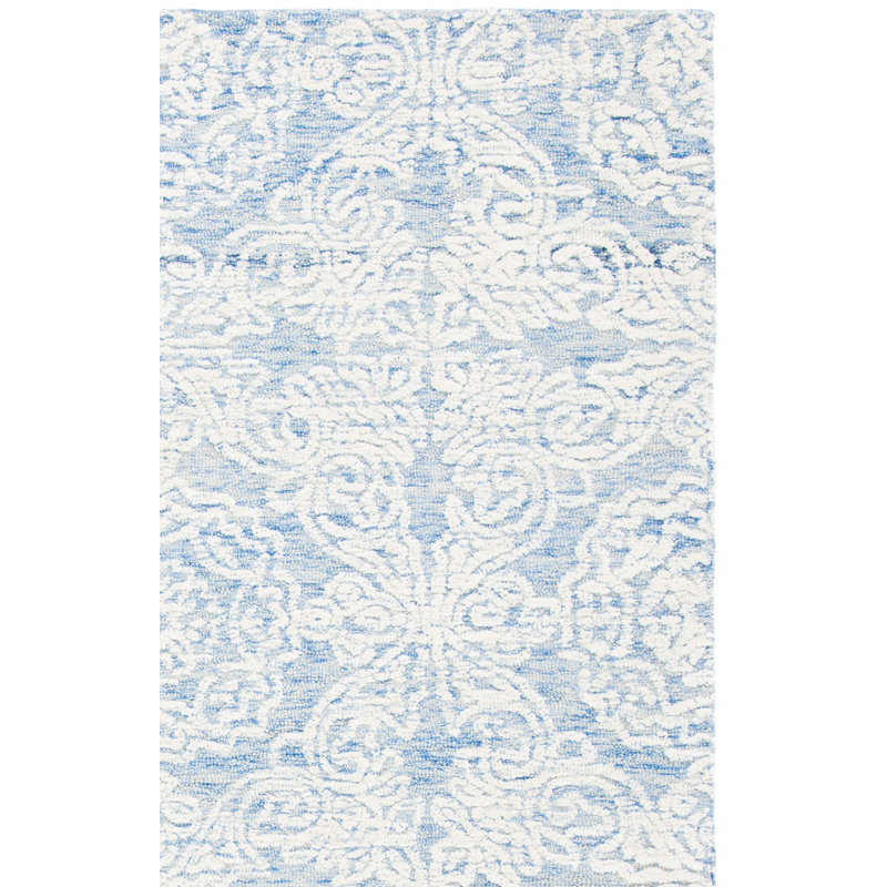 Huntleigh Hand Tufted Indian Wool And Cotton With Latex Oriental Rug, Rectangle 4' x 6'