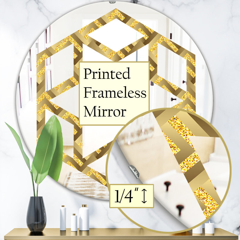 Miroir mural Hexagon Star, H 23,6 po x l 23,6 po