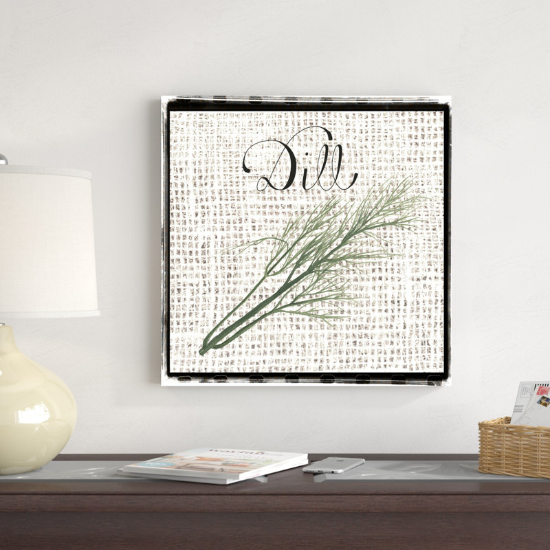 Herbes en toile de jute III, H 20 po x l 20 po x P 1,25 po