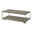 Ensemble de table basse et de table de bout en bois 3 pièces Corbeta, graphite vieilli