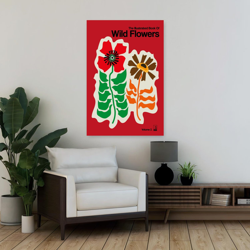 Art contemporain, art floral contemporain coloré et audacieux, H 36 po x l 24 po