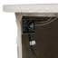 Foyer de table rond au propane en pierre avec réservoir caché beige Scottsdale