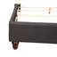 Lit élégant et grand lit - H 50 po x l 66 po x P 86 po, tissu noir, rembourrage en mousse, structure en métal, tête de lit, tissu transitionnel requis avec cadre et tête de lit pour se détendre, nécessaire