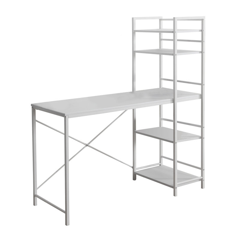 Erda Metal Base Computer Desk, White