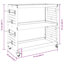 Tool Trolley With Shelf 75 X 35 X 73 Cm Cold-Rolded Steel-2088958241