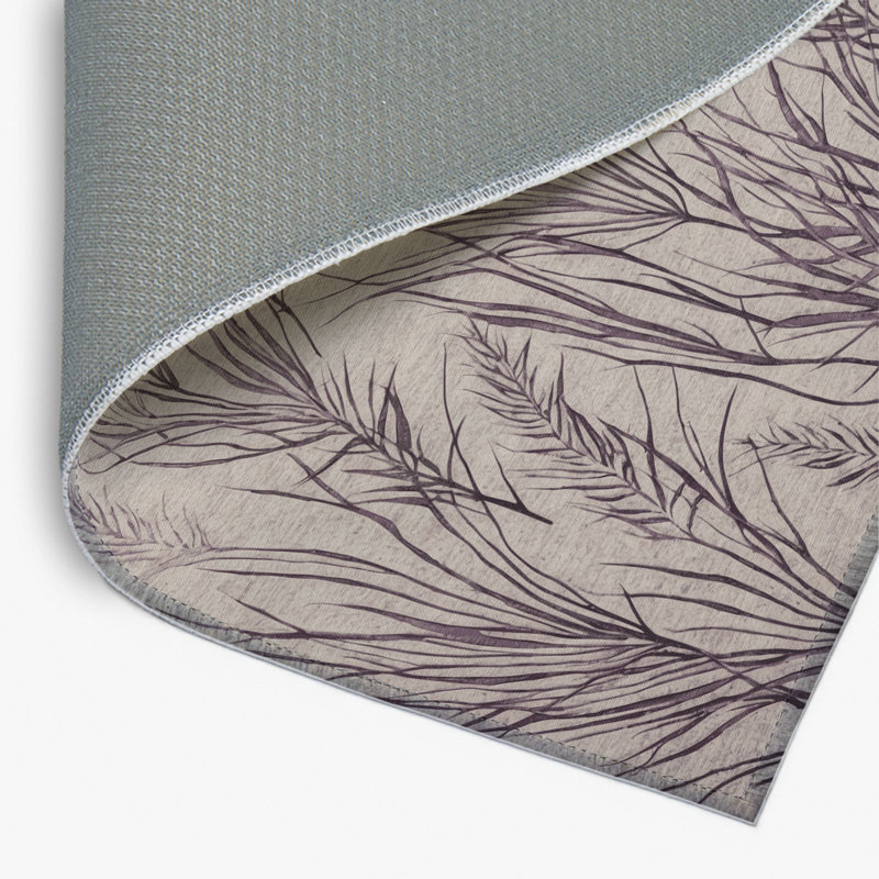 Tapis d'intérieur et d'extérieur gris Botanical, Rectangle 4pi x 6 pi