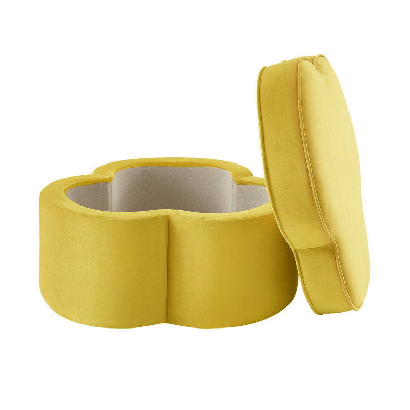 Repose-pieds de spécialité Louttit 28 po, Velours jaune