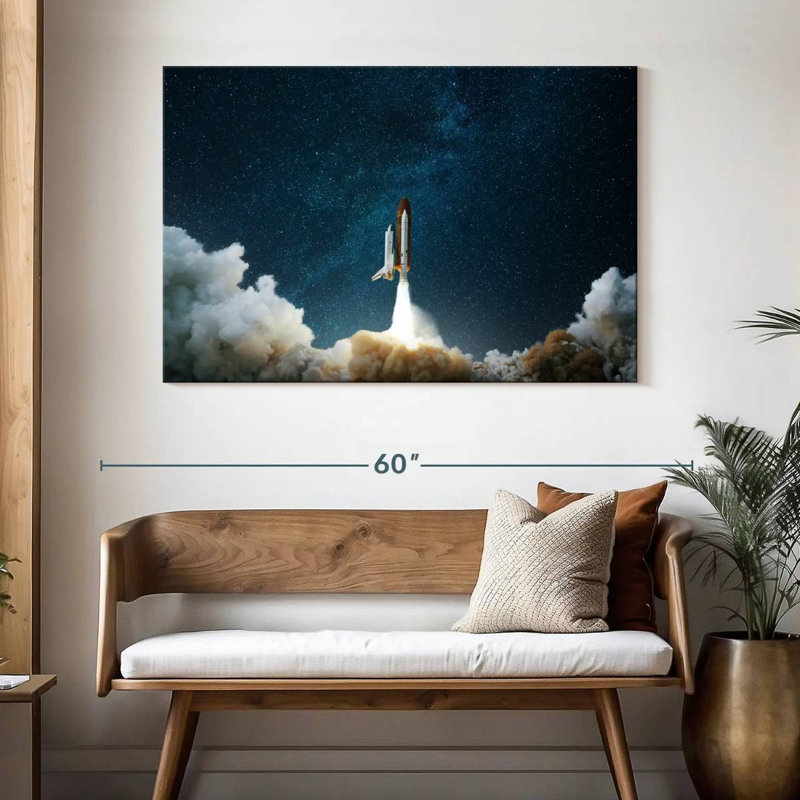 Oberle Rocket Against The Stars, 32" H x 48" W