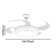 Smart Modern Chandelier Ceiling Fan with Remote Control LED Light，6 Speed/Color Temperature 3000-6000K/Reversible/Timer Setting 1H-2H