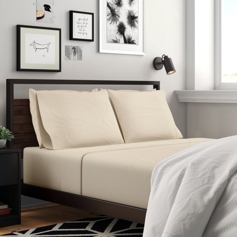 Brushed Microfiber Breathable Wrinkle Resistant Sateen Sheet Set, Tan, Full Sheet Set + 1 Fitted Sheet + 2 Pillowcases