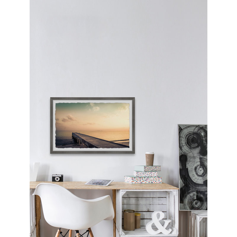 Amber Sky - Single Picture Frame Print, 38cm H x 45cm W x 3.81cm D