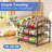 Simple trend style can holder storage box, stackable can holder storage rack in black
