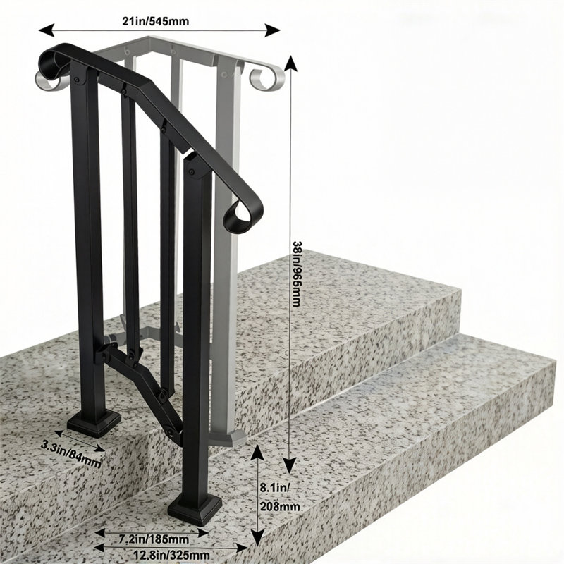 1 Step Stair Hand Rail Kit