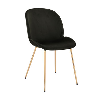 Fauteuil Lotus en velours doré