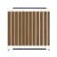 Ensemble de panneau de clôture vertical en teck péruvien de style européen avec cadre noir UltraEasy 6 pi x 6 pi-130800794-130800797