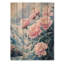 Pivoines hivernales et la rivière Glacier I - décoration murale en bois de pivoines - sur bois de pin naturel-1123768052