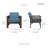 Bertolt 29.5" Mid-Century Modern Accent Chair with Textured Fabric Upholstery, Solid Rubberwood Frame, Foam Over Pocket Coils-1854769261