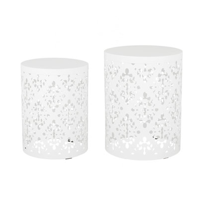 Charming Metal Side Table Set With Exquisite Design For Stylish Spaces