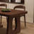 Nut-brown Rectangular Solid Wood Dining Table-966397284