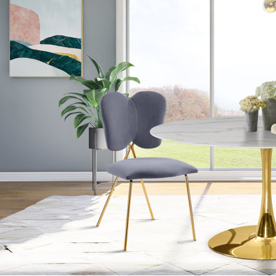 Chaise d'appoint rembourrée en velours Angel