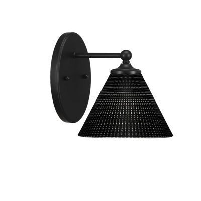 Aitkens Wall Sconce Shown With 7" Black Matrix Glass